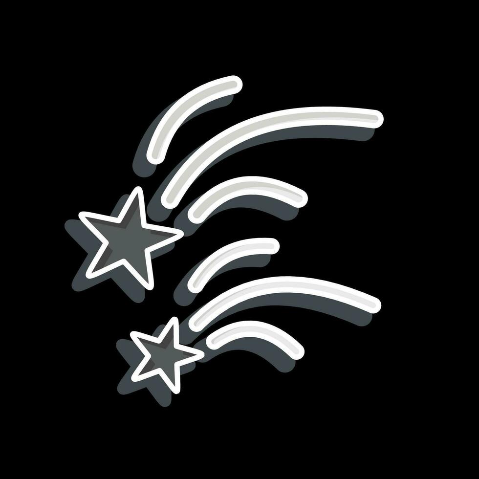 Icon Falling Star. related to Space symbol. glossy style. simple design editable. simple illustration vector