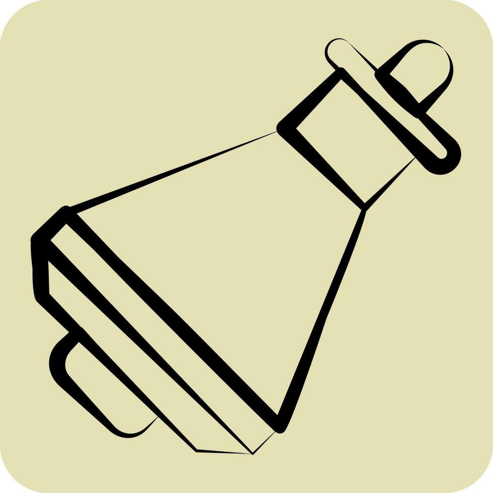 Icon Space Capsule. related to Space symbol. hand drawn style. simple design editable. simple illustration vector