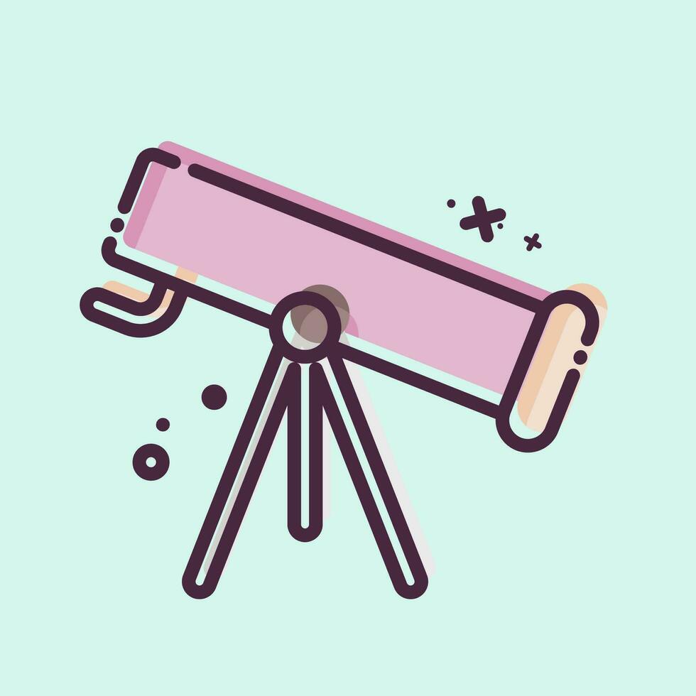 Icon Telescope. related to Space symbol. MBE style. simple design editable. simple illustration vector