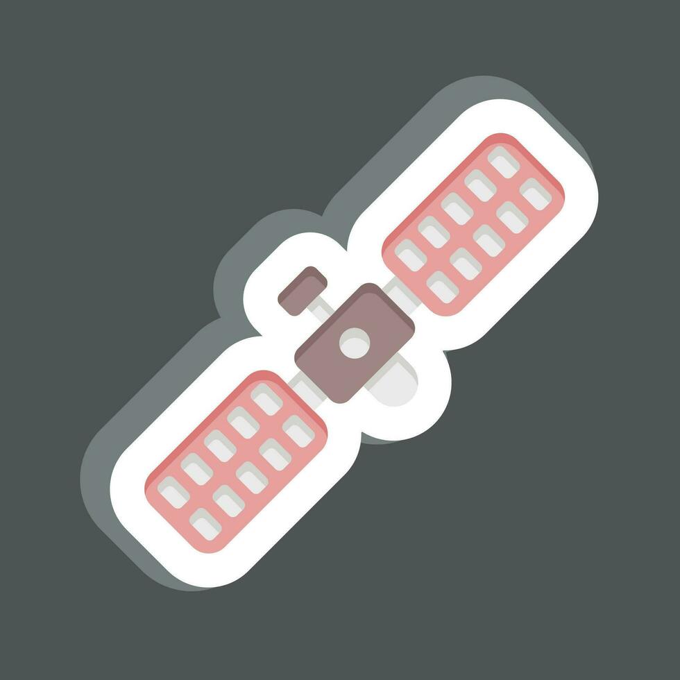 Sticker Space Station. related to Space symbol. simple design editable. simple illustration vector