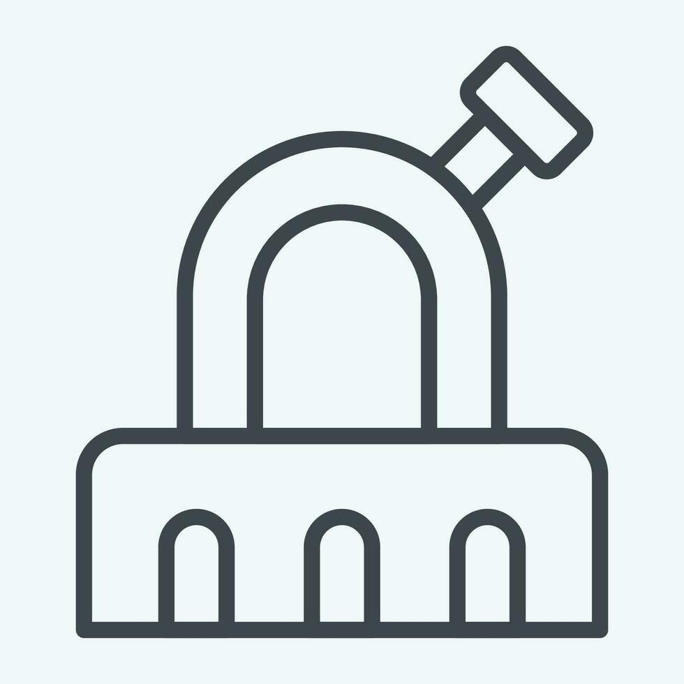 Icon Observatory. related to Space symbol. line style. simple design editable. simple illustration vector