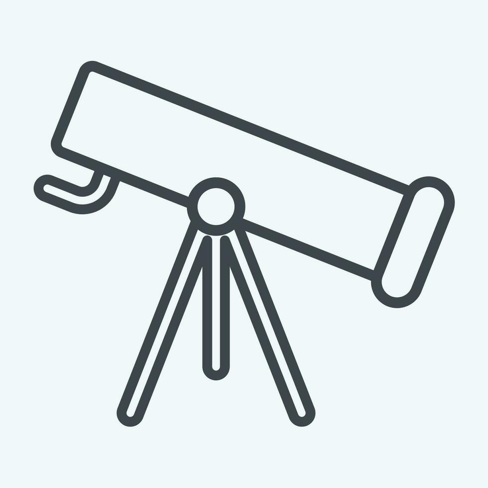 Icon Telescope. related to Space symbol. line style. simple design editable. simple illustration vector