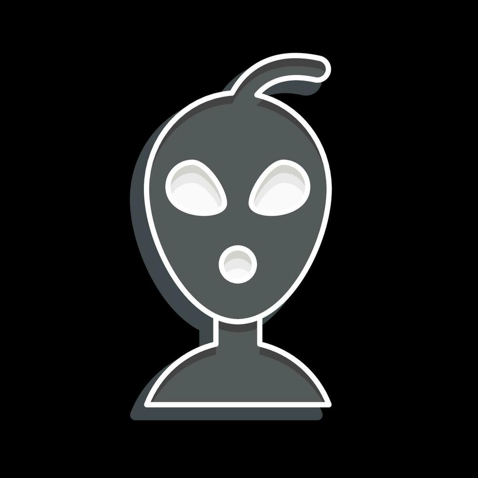 Icon Allien. related to Space symbol. glossy style. simple design editable. simple illustration vector