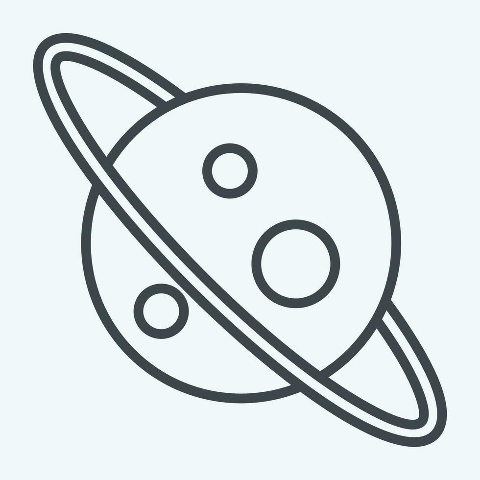 Icon Planet. related to Space symbol. line style. simple design editable. simple illustration vector