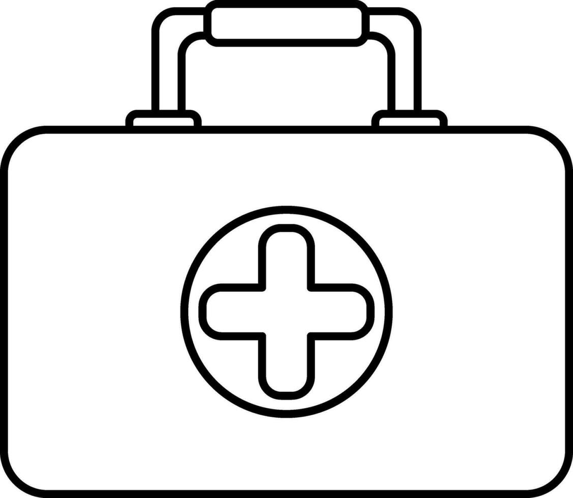 Line art illustration of First aid box icon. 24590670 Vector Art at Vecteezy