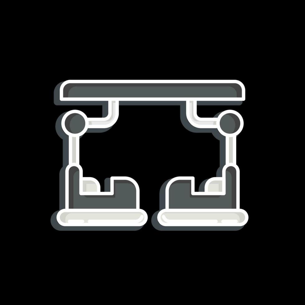 Icon Bumper Car. related to Amusement Park symbol. glossy style. simple design editable. simple illustration vector