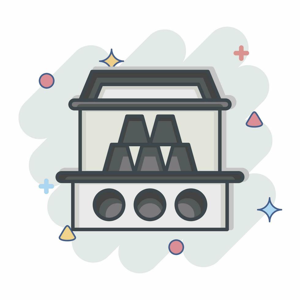 Icon Cans. related to Amusement Park symbol. comic style. simple design editable. simple illustration vector