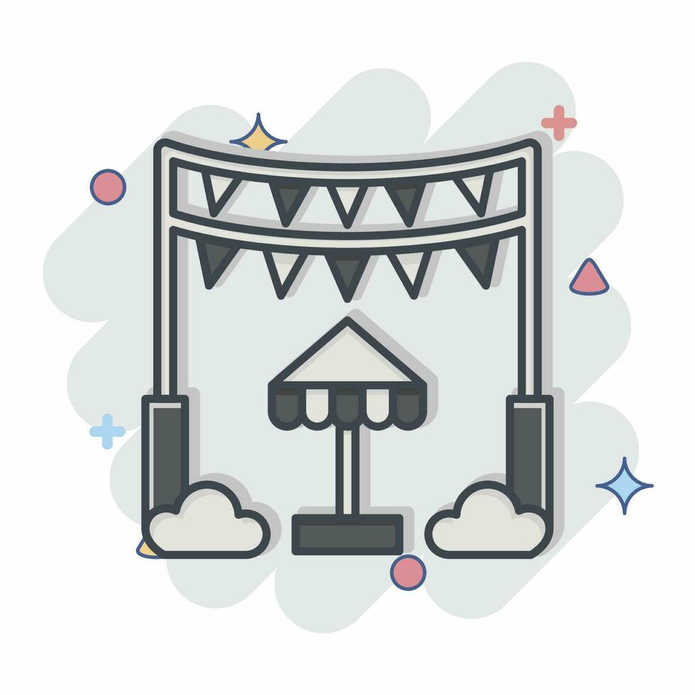 Icon Decoration. related to Amusement Park symbol. comic style. simple design editable. simple illustration vector