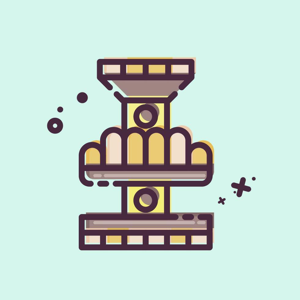 Icon Drop Tower. related to Amusement Park symbol. MBE style. simple design editable. simple illustration vector