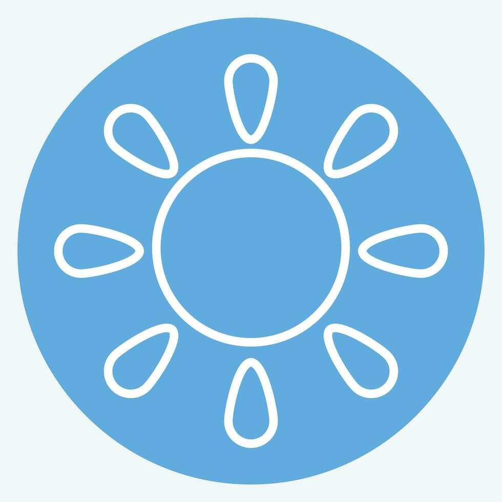 Icon Sun. related to Space symbol. blue eyes style. simple design editable. simple illustration vector