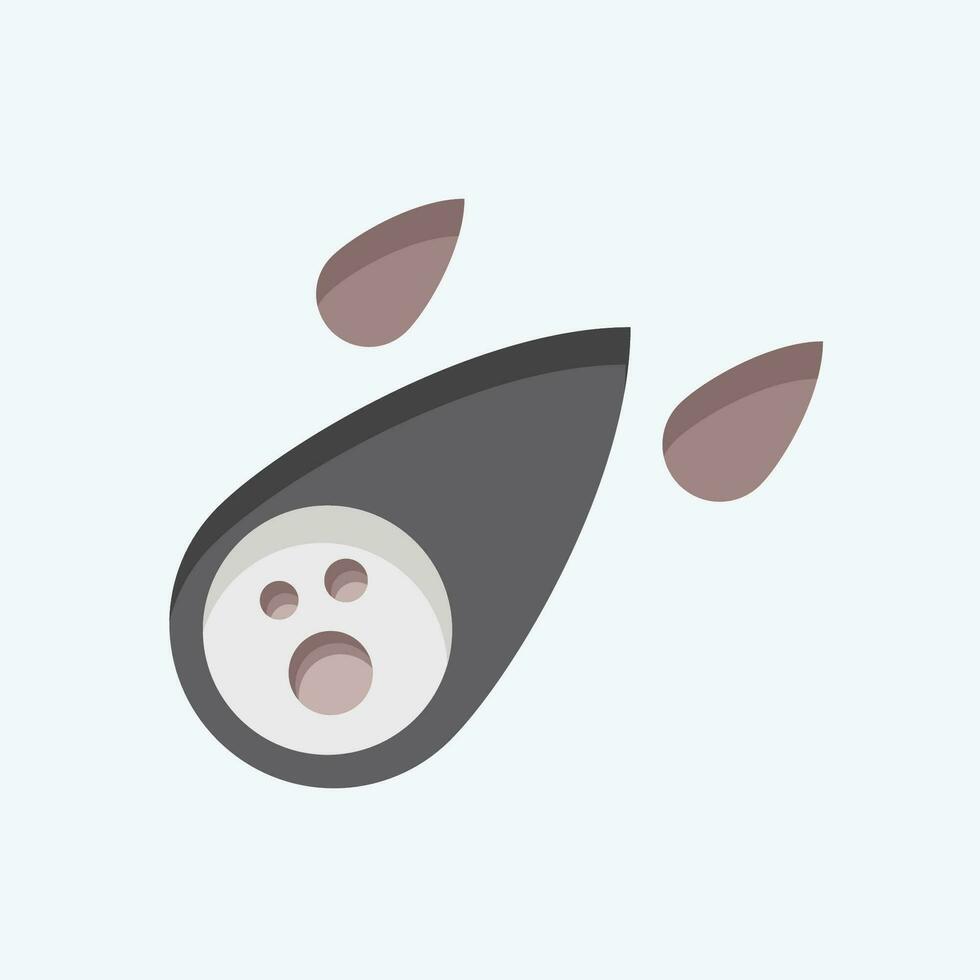 Icon Asteroid. related to Space symbol. flat style. simple design editable. simple illustration vector