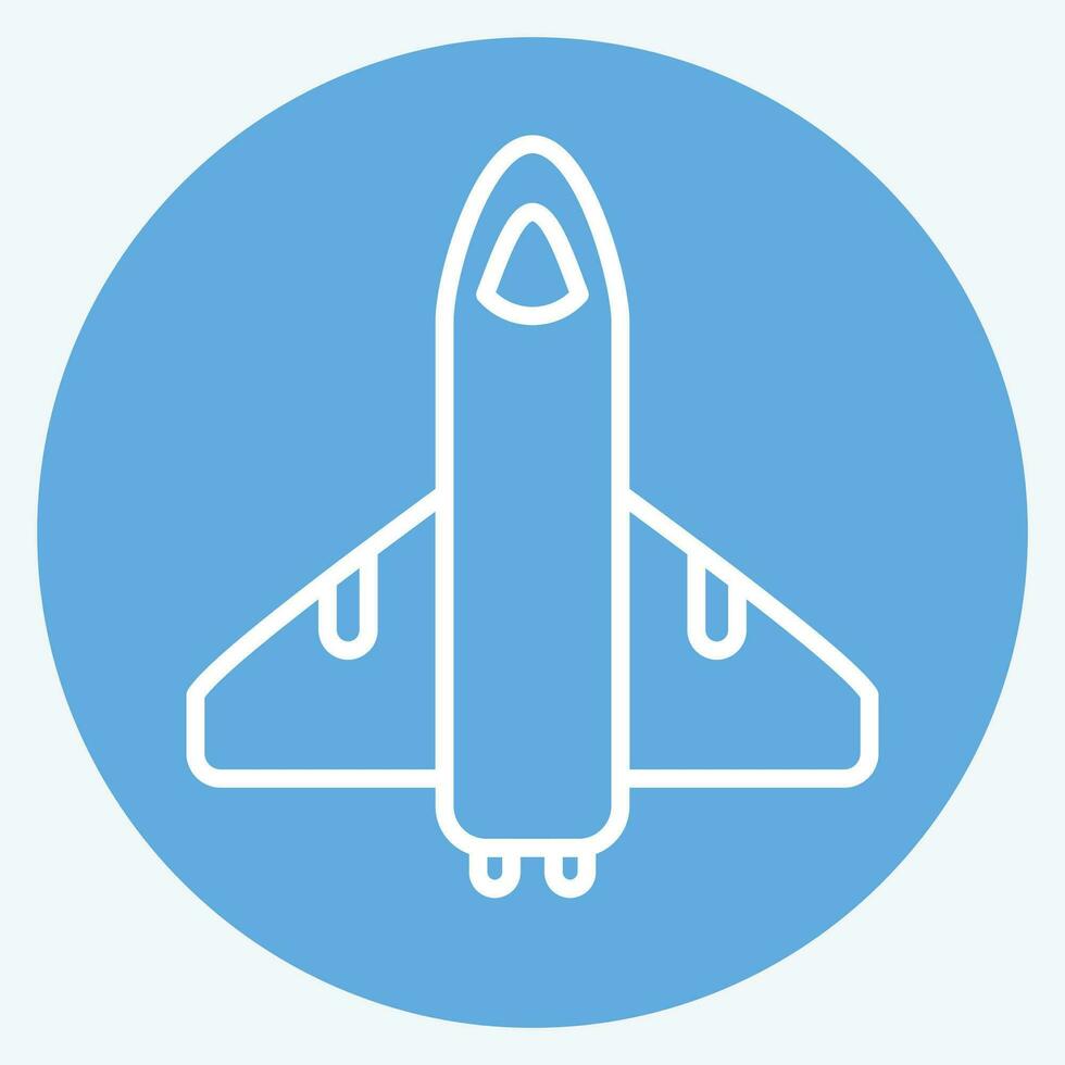 Icon Space Shuttle. related to Space symbol. blue eyes style. simple design editable. simple illustration vector