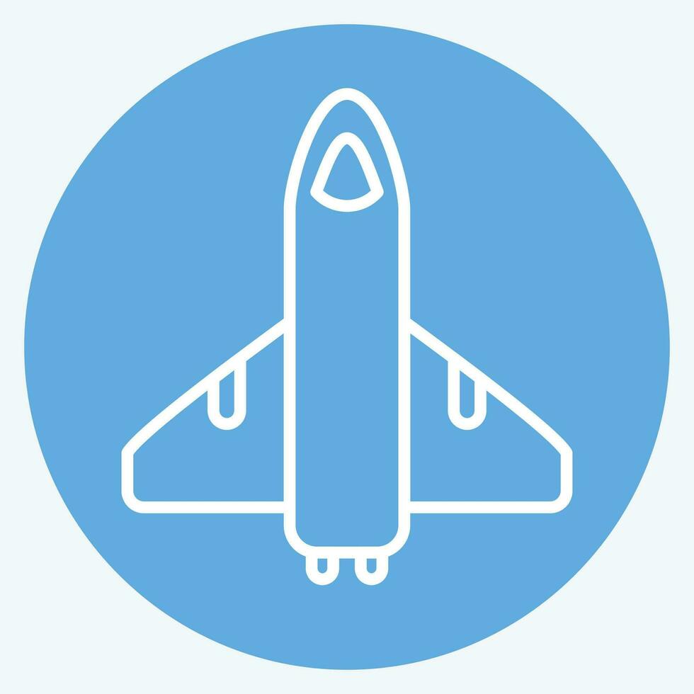 Icon Space Shuttle. related to Space symbol. blue eyes style. simple design editable. simple illustration vector