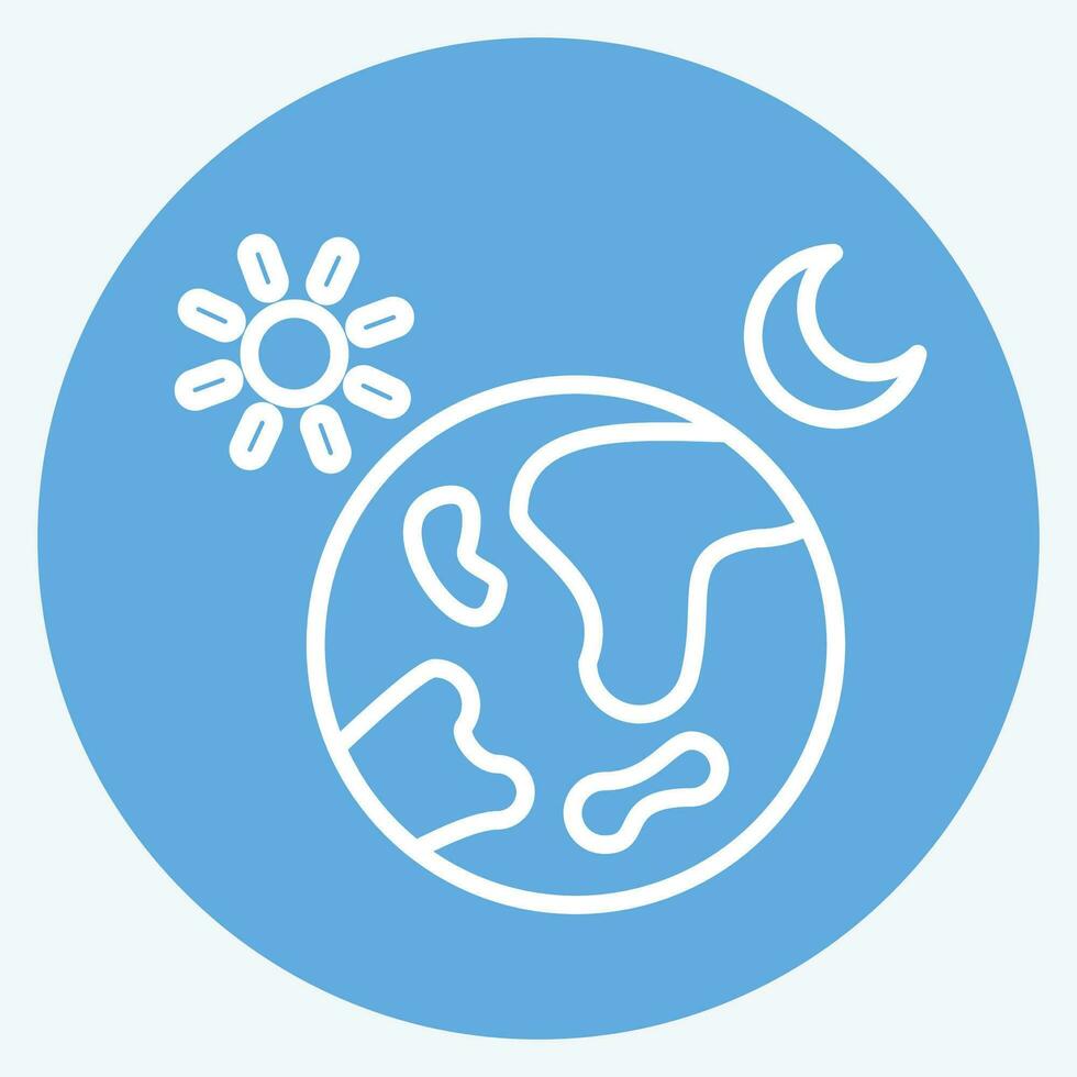Icon Day And Night. related to Space symbol. blue eyes style. simple design editable. simple illustration vector