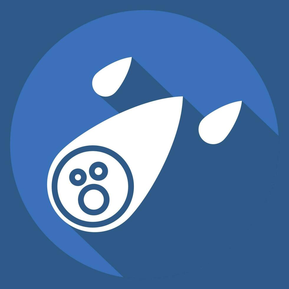 Icon Asteroid. related to Space symbol. long shadow style. simple design editable. simple illustration vector
