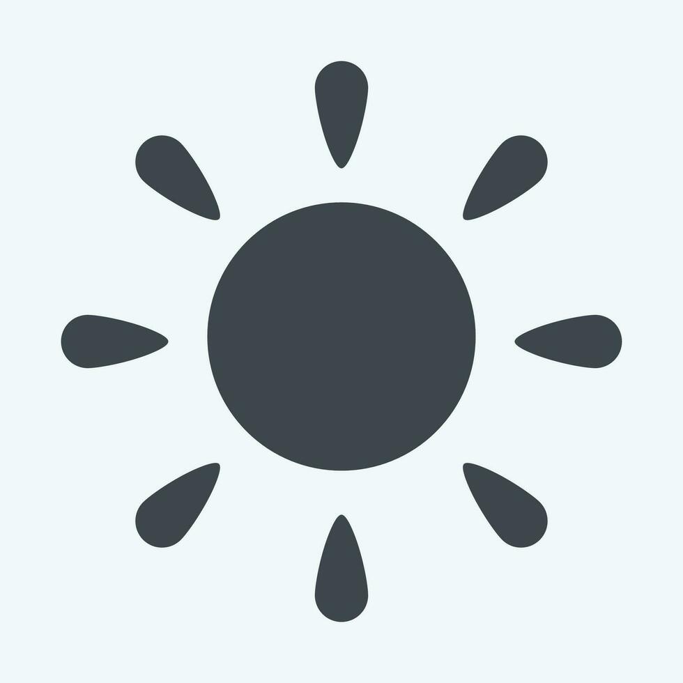 Icon Sun. related to Space symbol. glyph style. simple design editable. simple illustration vector
