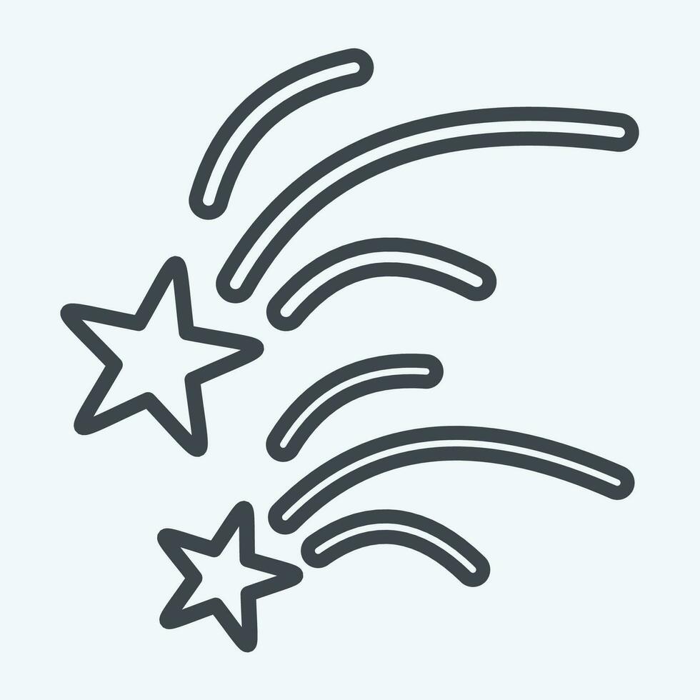 Icon Falling Star. related to Space symbol. line style. simple design editable. simple illustration vector