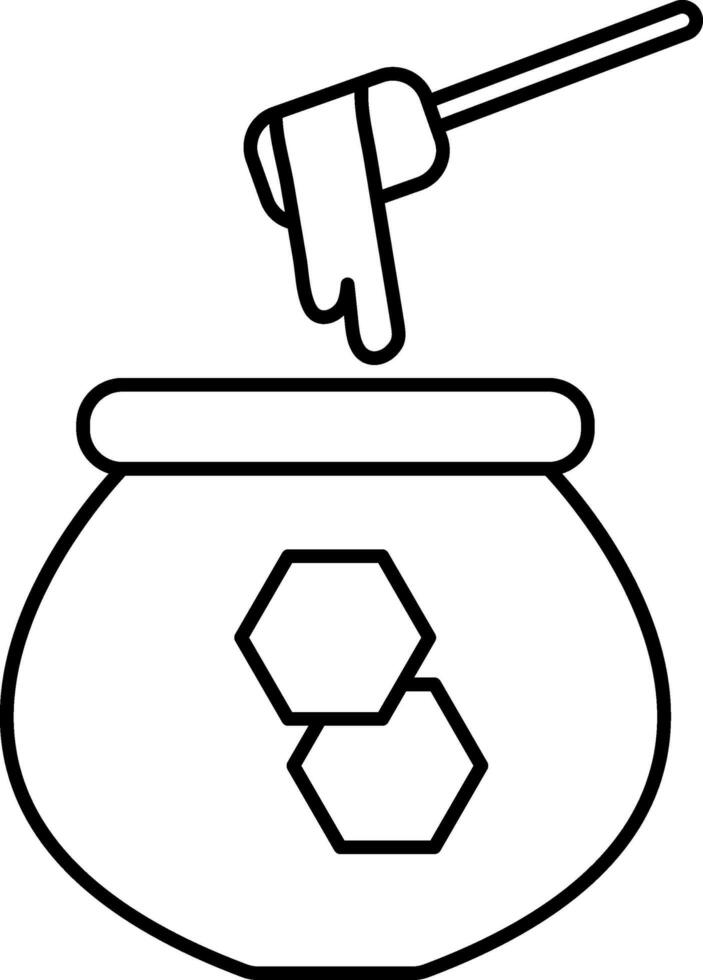 Isolated Honey Jar Icon In B vector