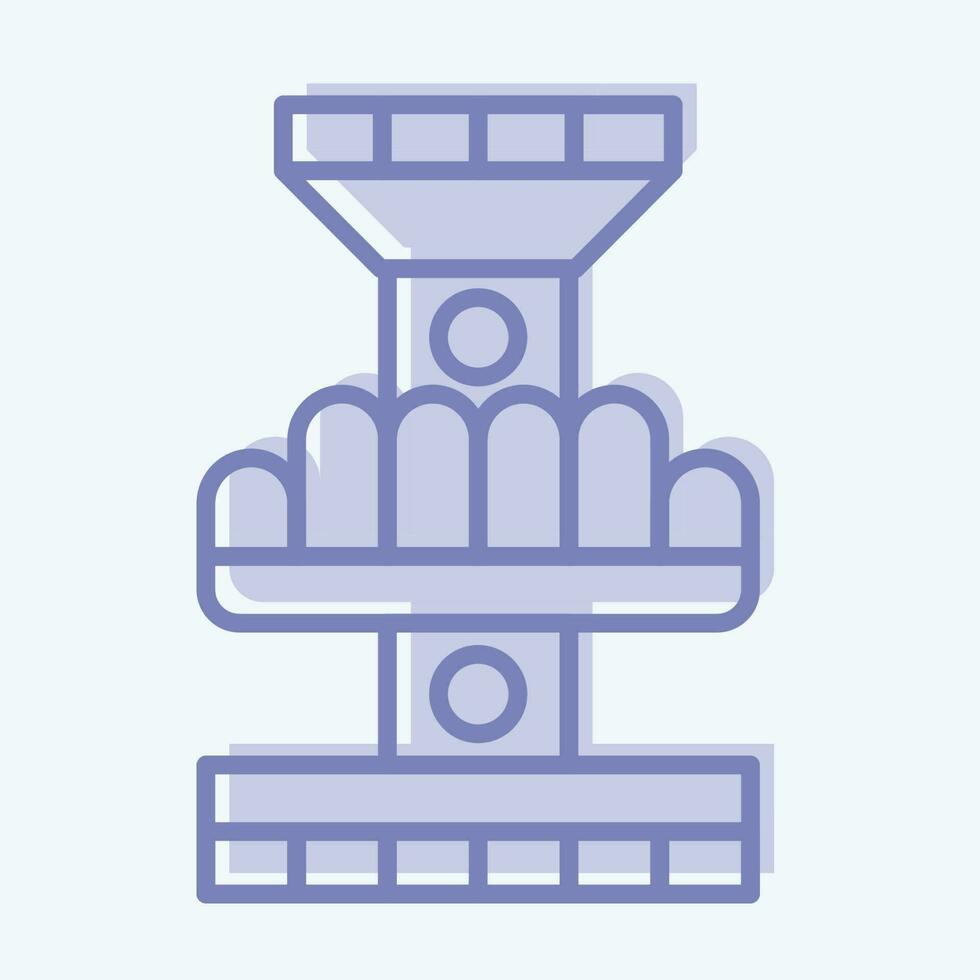 Icon Drop Tower. related to Amusement Park symbol. two tone style. simple design editable. simple illustration vector