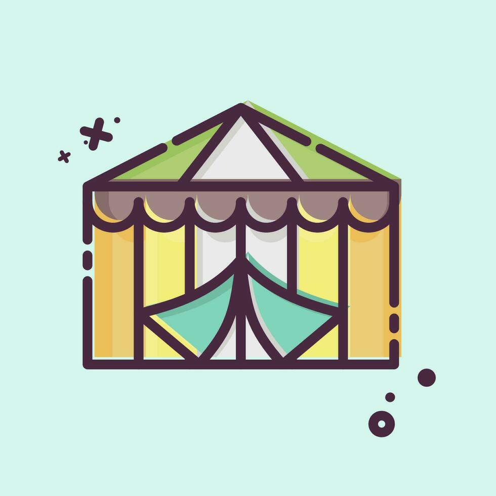 Icon Circus. related to Amusement Park symbol. MBE style. simple design editable. simple illustration vector