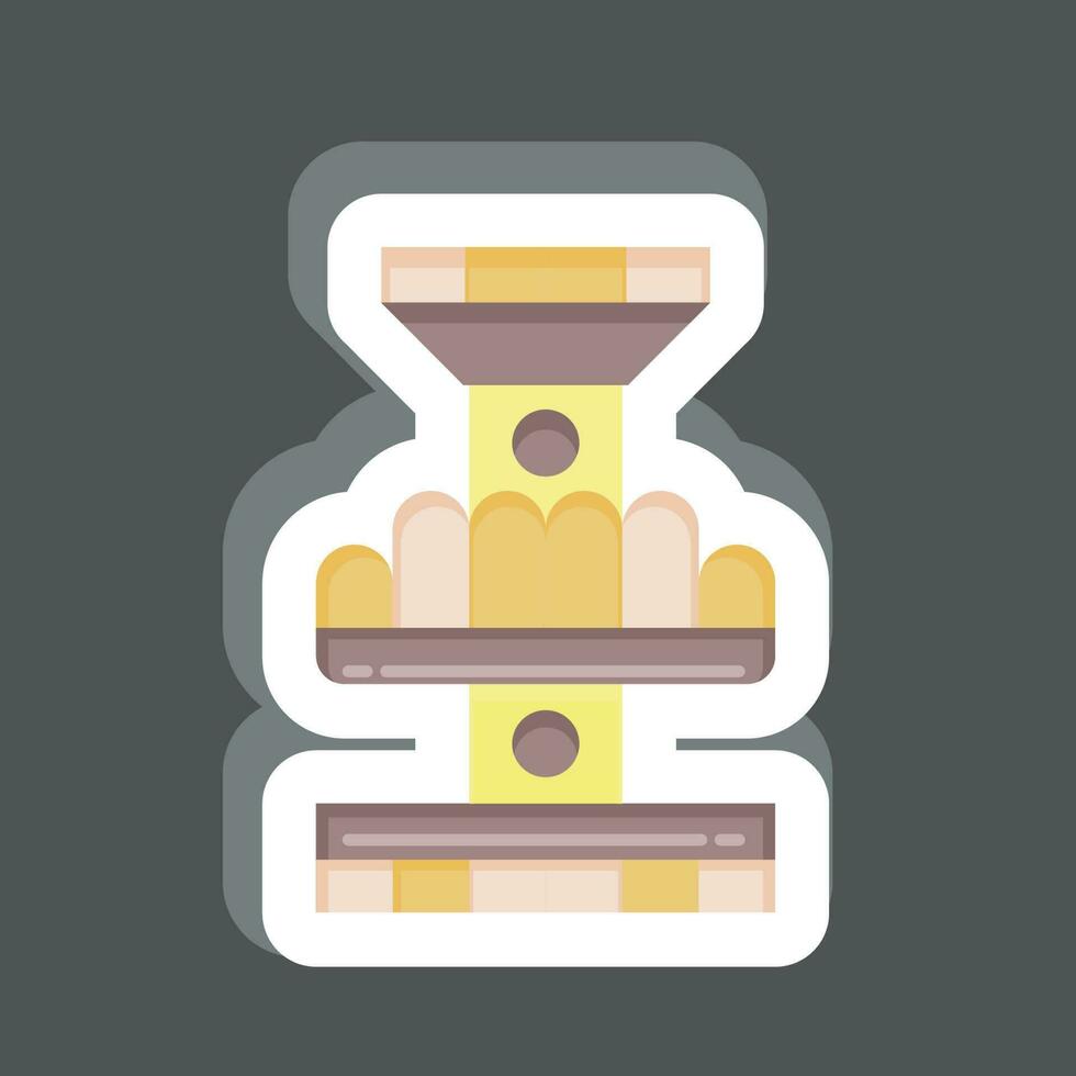 Sticker Drop Tower. related to Amusement Park symbol. simple design editable. simple illustration vector