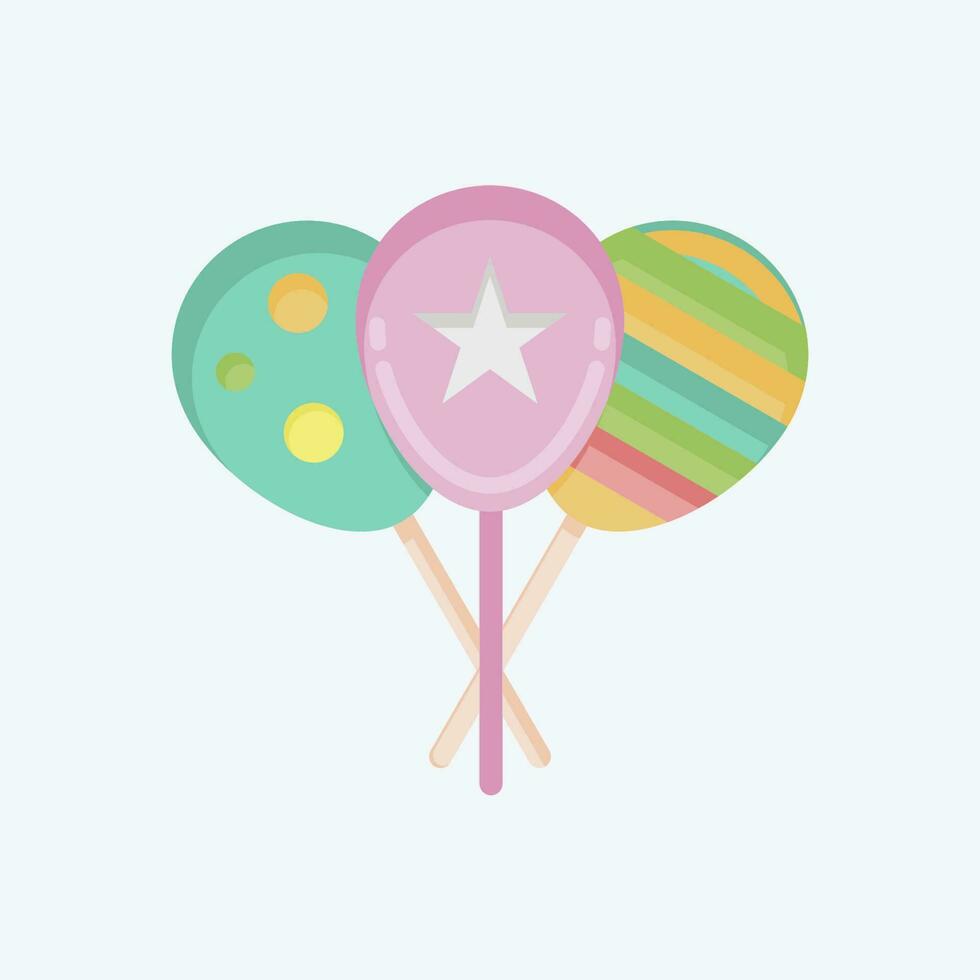 Icon Ballon. related to Amusement Park symbol. flat style. simple design editable. simple illustration vector