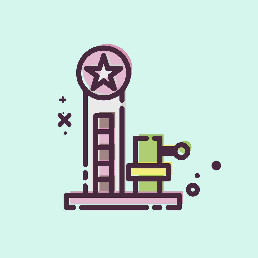 Icon Hammer Game. related to Amusement Park symbol. MBE style. simple design editable. simple illustration vector