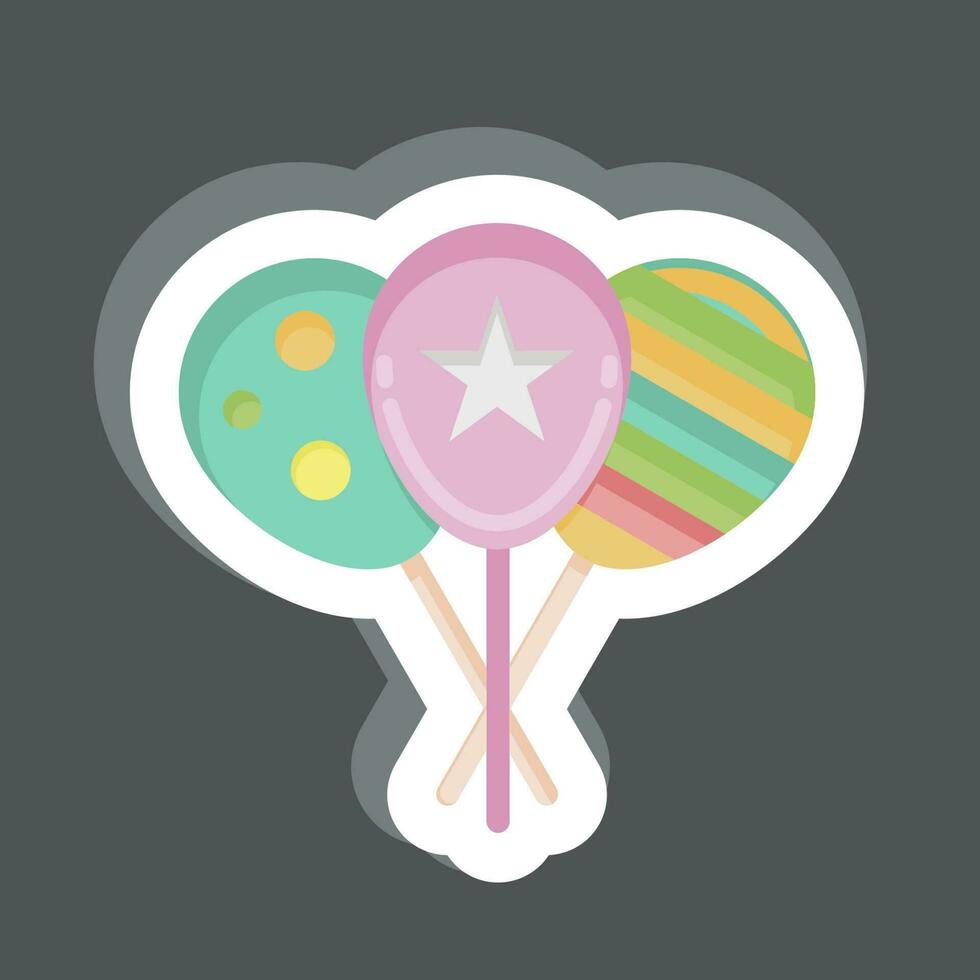 Sticker Ballon. related to Amusement Park symbol. simple design editable. simple illustration vector