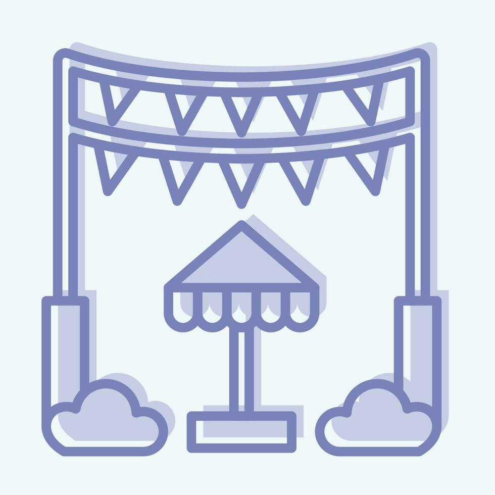 Icon Decoration. related to Amusement Park symbol. two tone style. simple design editable. simple illustration vector