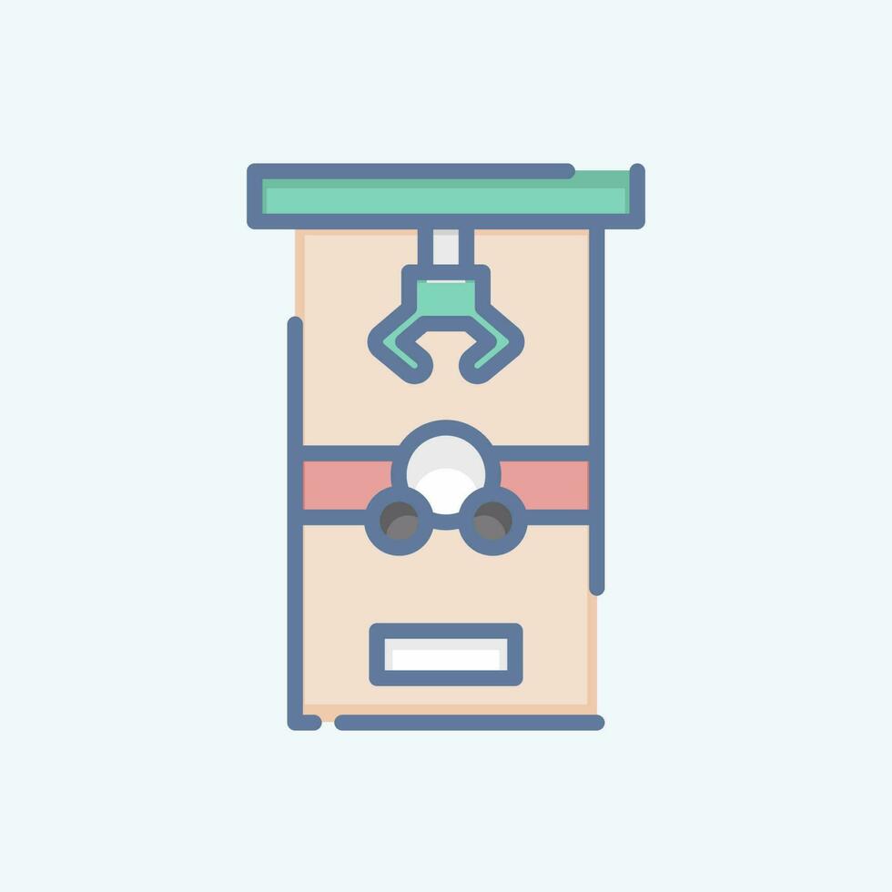 Icon Claw Machine. related to Amusement Park symbol. doodle style. simple design editable. simple illustration vector