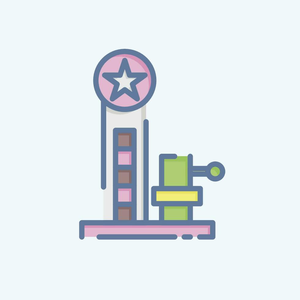 Icon Hammer Game. related to Amusement Park symbol. doodle style. simple design editable. simple illustration vector