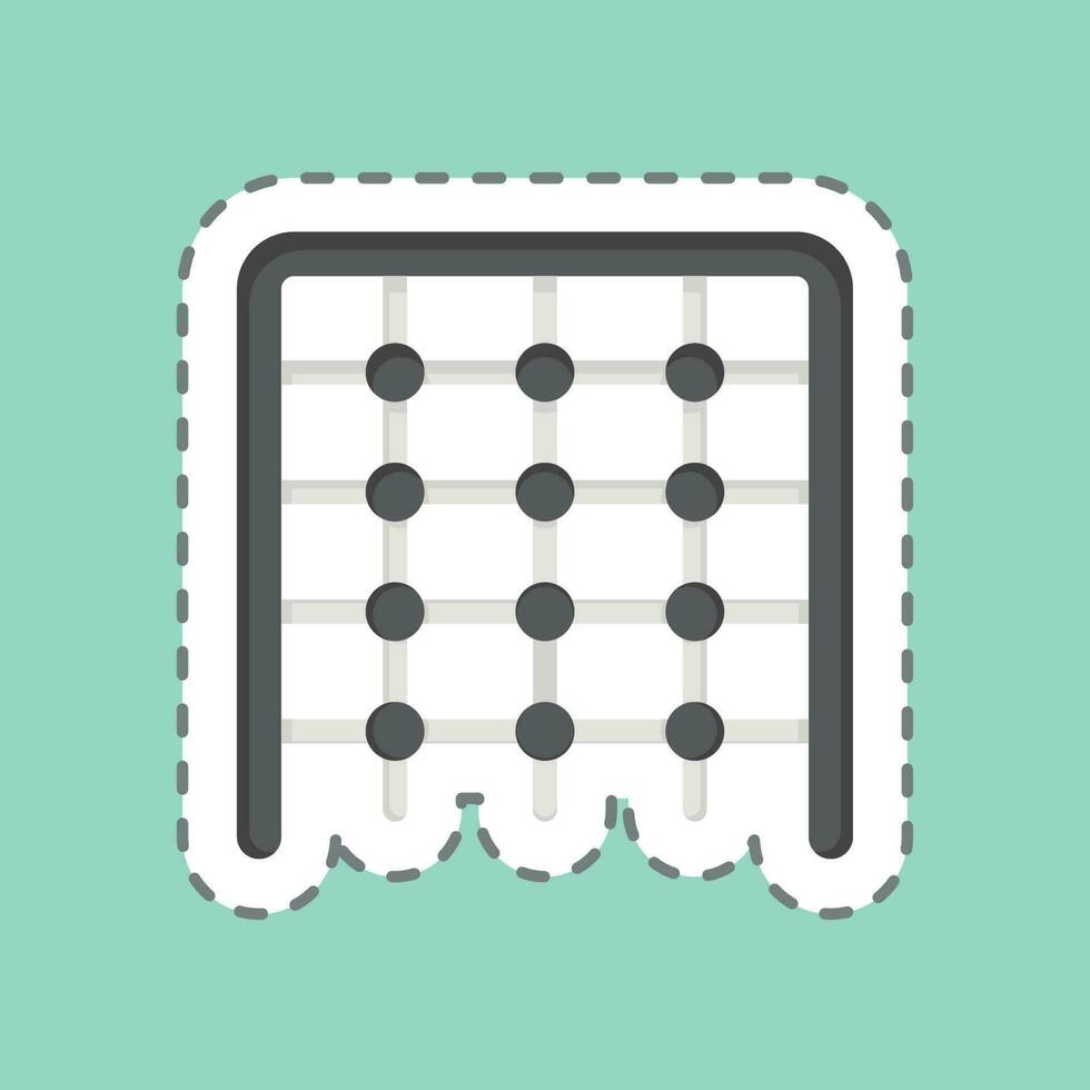 Sticker line cut Climbing. related to Amusement Park symbol. simple design editable. simple illustration vector