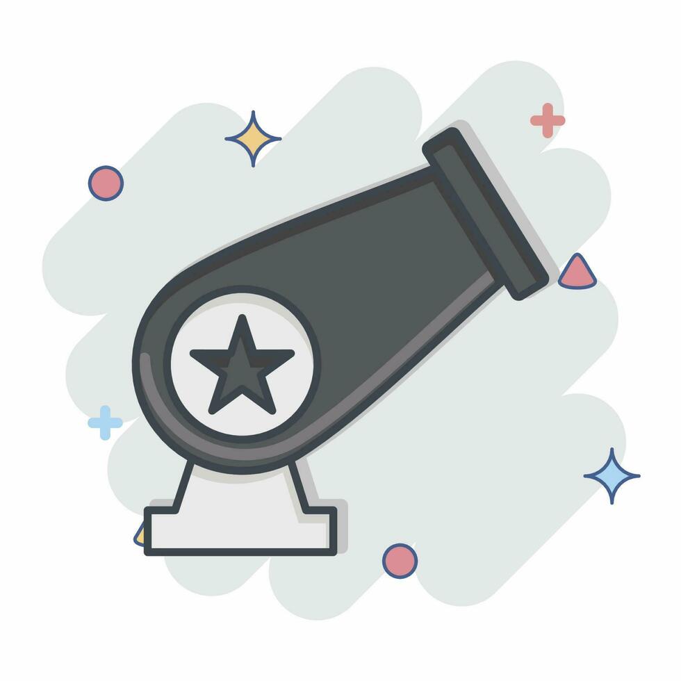 Icon Cannon. related to Amusement Park symbol. comic style. simple design editable. simple illustration vector