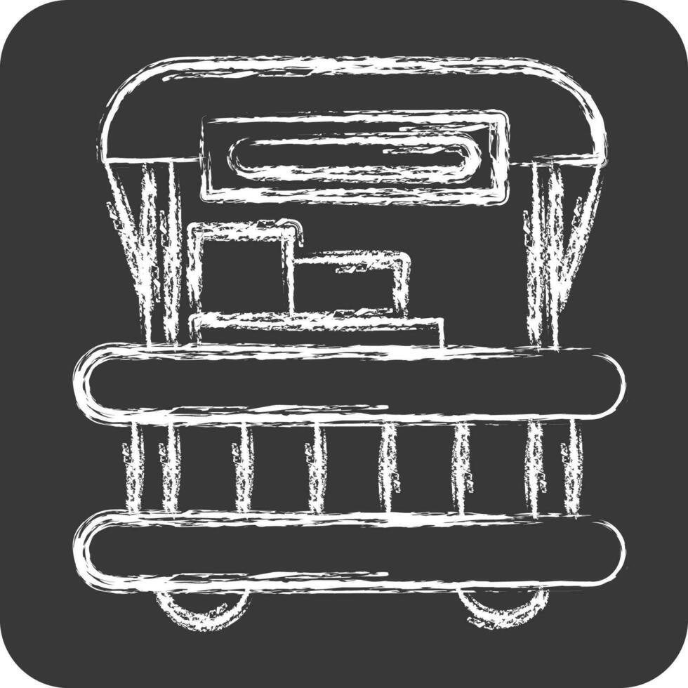 Icon Food Cart. related to Amusement Park symbol. chalk Style. simple design editable. simple illustration vector