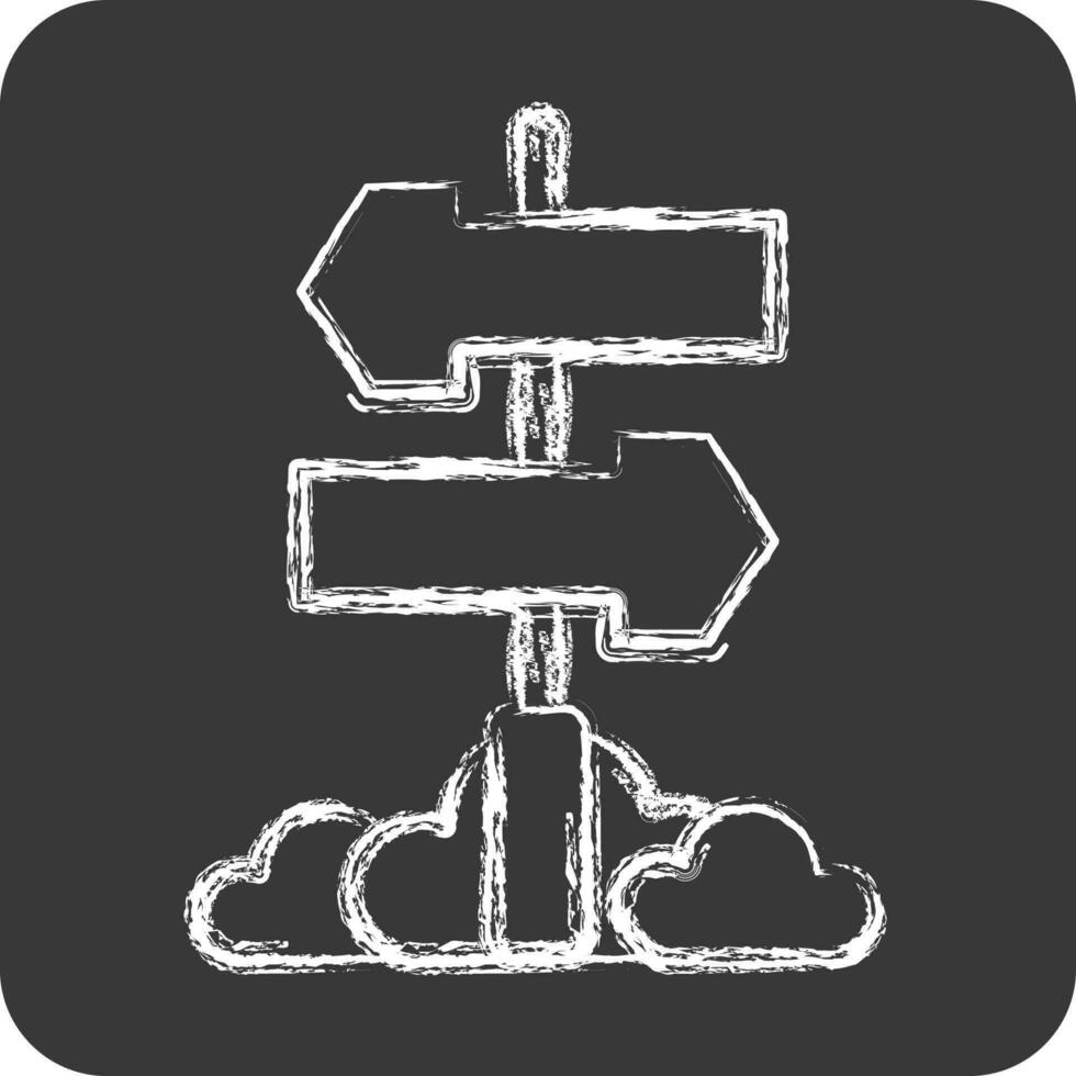 Icon Direction. related to Amusement Park symbol. chalk Style. simple design editable. simple illustration vector