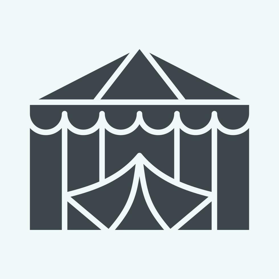 Icon Circus. related to Amusement Park symbol. glyph style. simple design editable. simple illustration vector