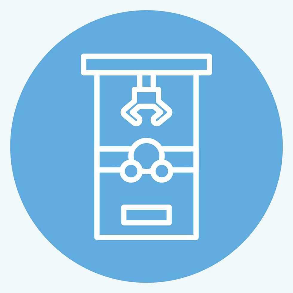 Icon Claw Machine. related to Amusement Park symbol. blue eyes style. simple design editable. simple illustration vector