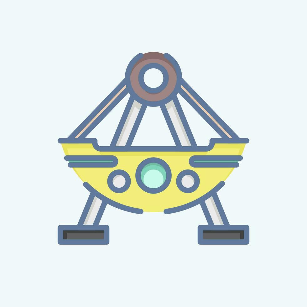 Icon Boat. related to Amusement Park symbol. doodle style. simple design editable. simple illustration vector