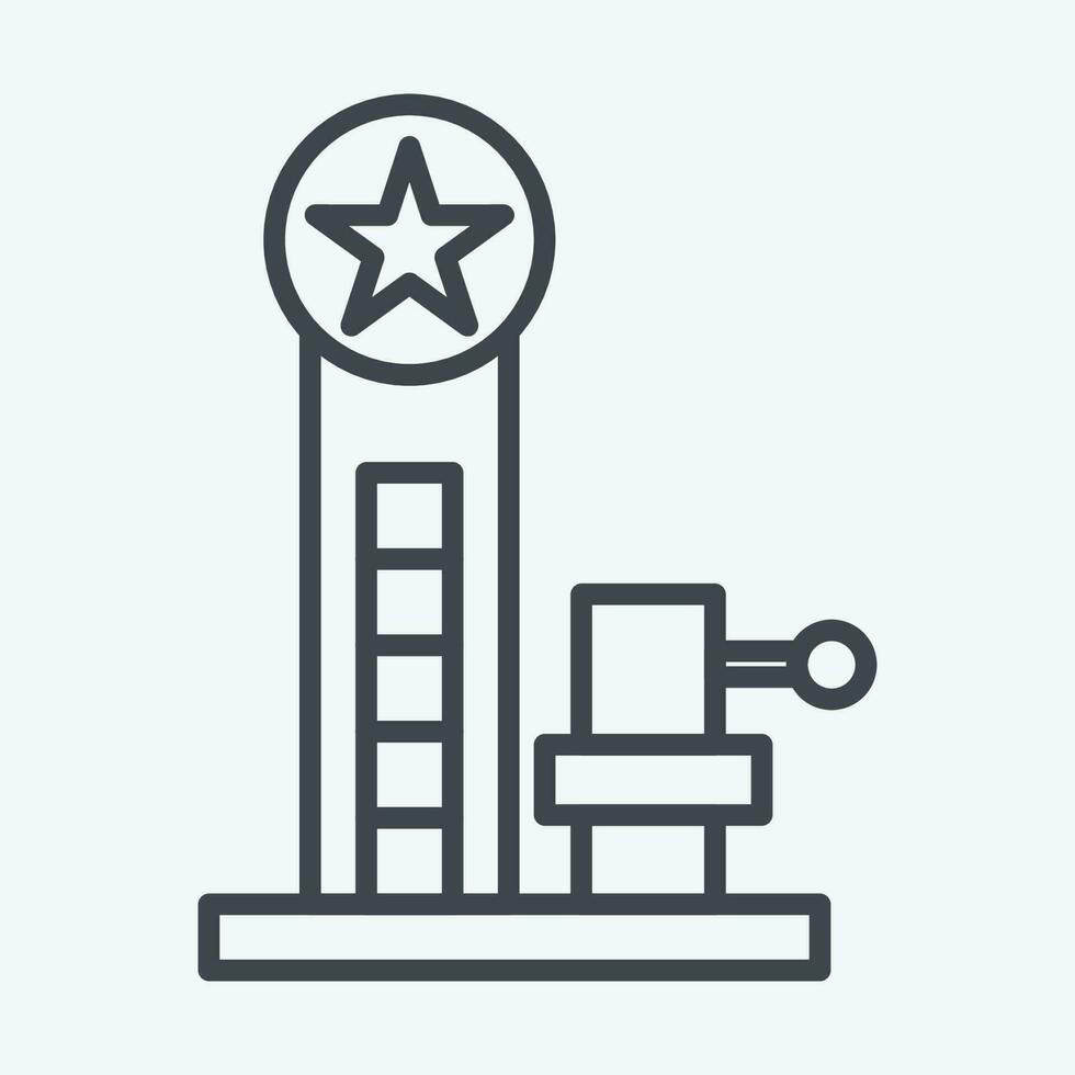 Icon Hammer Game. related to Amusement Park symbol. line style. simple design editable. simple illustration vector
