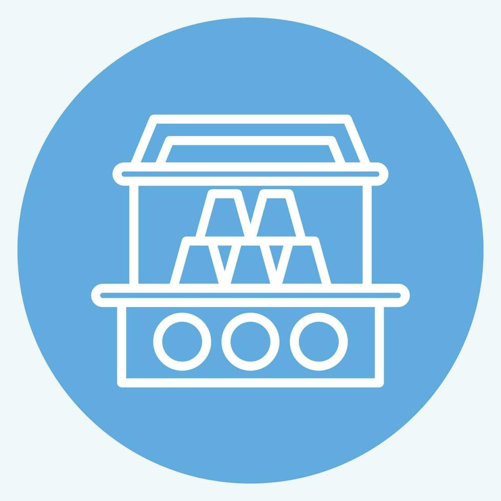 Icon Cans. related to Amusement Park symbol. blue eyes style. simple design editable. simple illustration vector