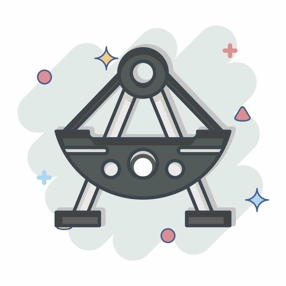 Icon Boat. related to Amusement Park symbol. comic style. simple design editable. simple illustration vector