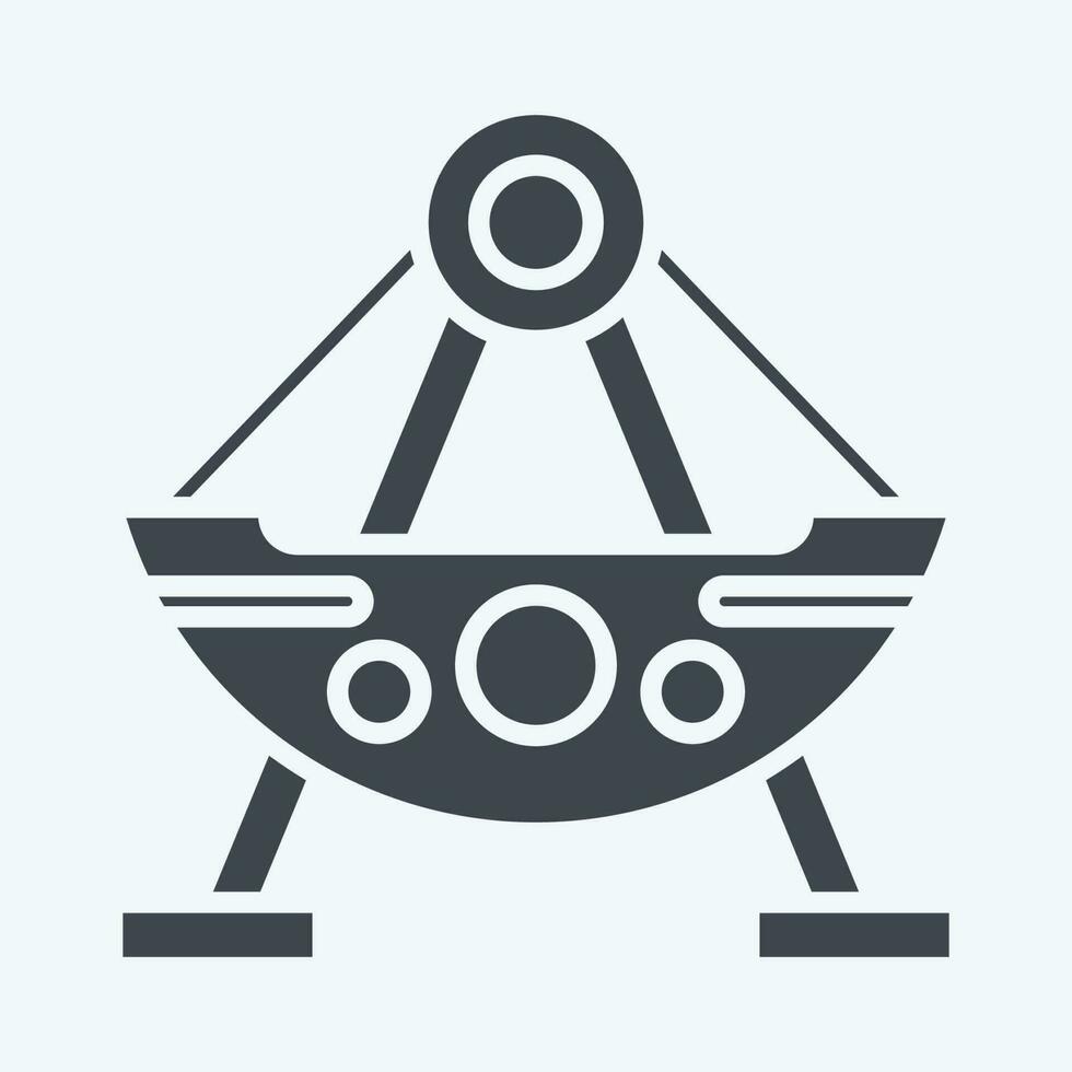 Icon Boat. related to Amusement Park symbol. glyph style. simple design editable. simple illustration vector