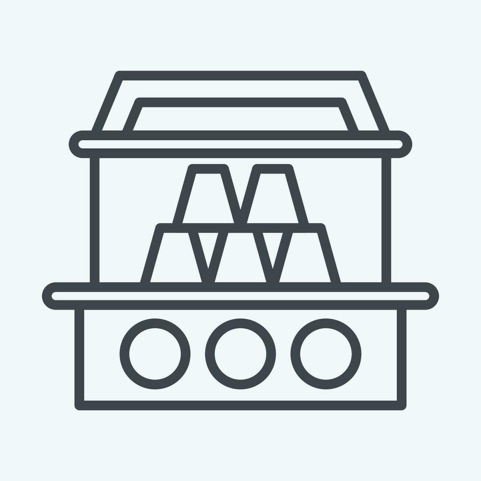 Icon Cans. related to Amusement Park symbol. line style. simple design editable. simple illustration vector
