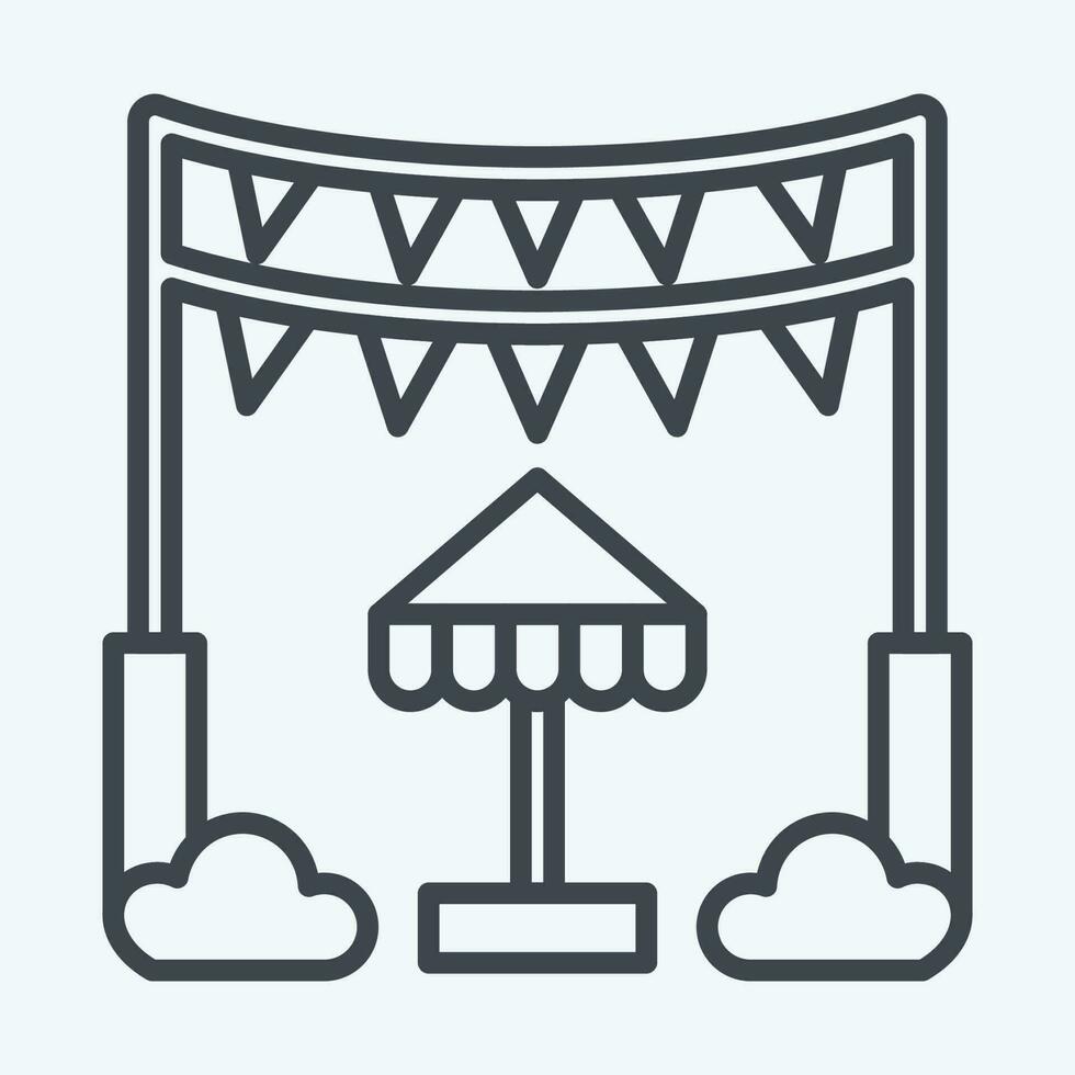 Icon Decoration. related to Amusement Park symbol. line style. simple design editable. simple illustration vector