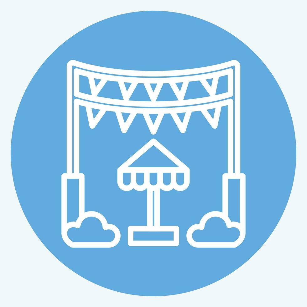 Icon Decoration. related to Amusement Park symbol. blue eyes style. simple design editable. simple illustration vector