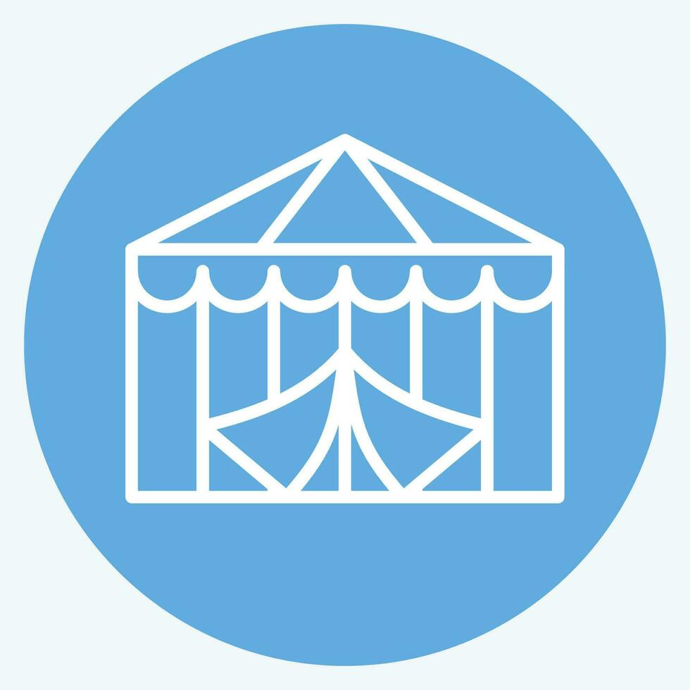 Icon Circus. related to Amusement Park symbol. blue eyes style. simple design editable. simple illustration vector