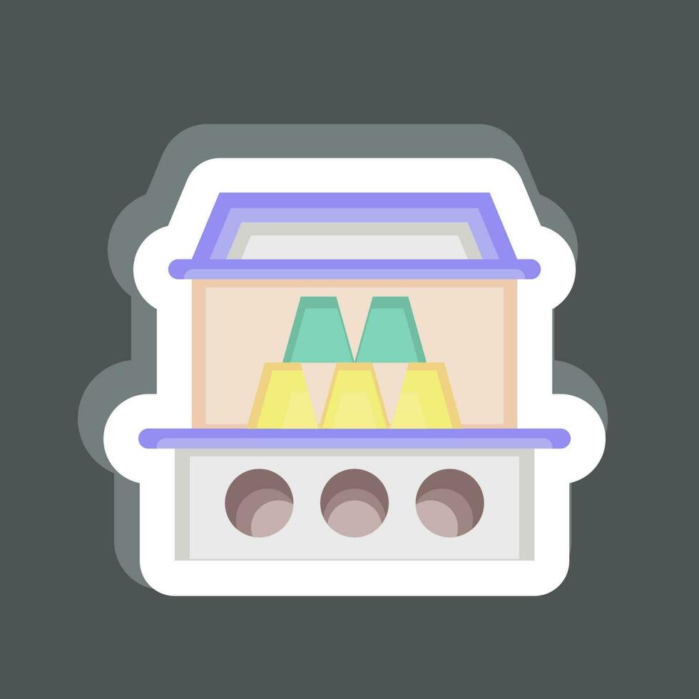 Sticker Cans. related to Amusement Park symbol. simple design editable. simple illustration vector