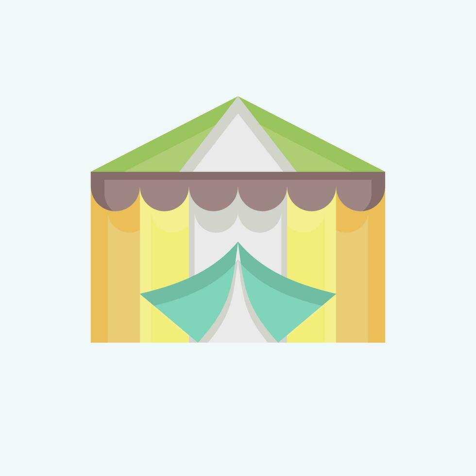 Icon Circus. related to Amusement Park symbol. flat style. simple design editable. simple illustration vector
