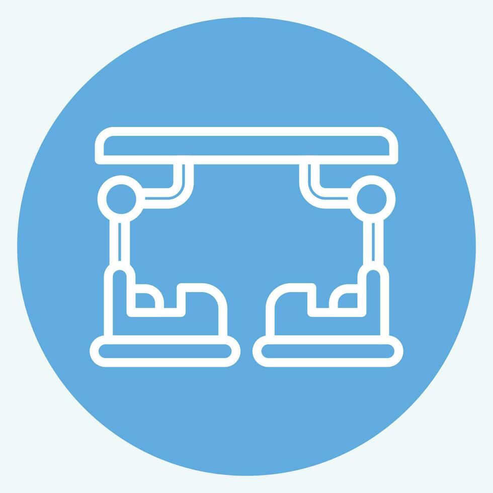 Icon Bumper Car. related to Amusement Park symbol. blue eyes style. simple design editable. simple illustration vector