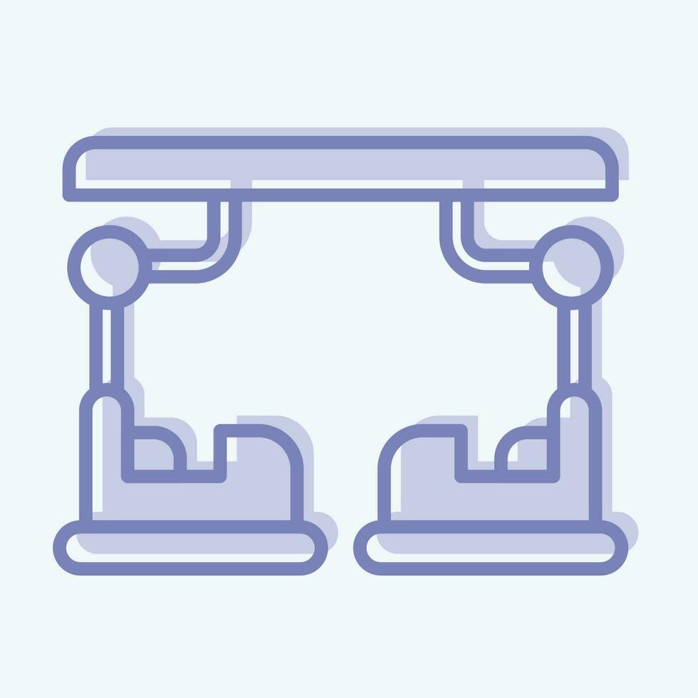 Icon Bumper Car. related to Amusement Park symbol. two tone style. simple design editable. simple illustration vector